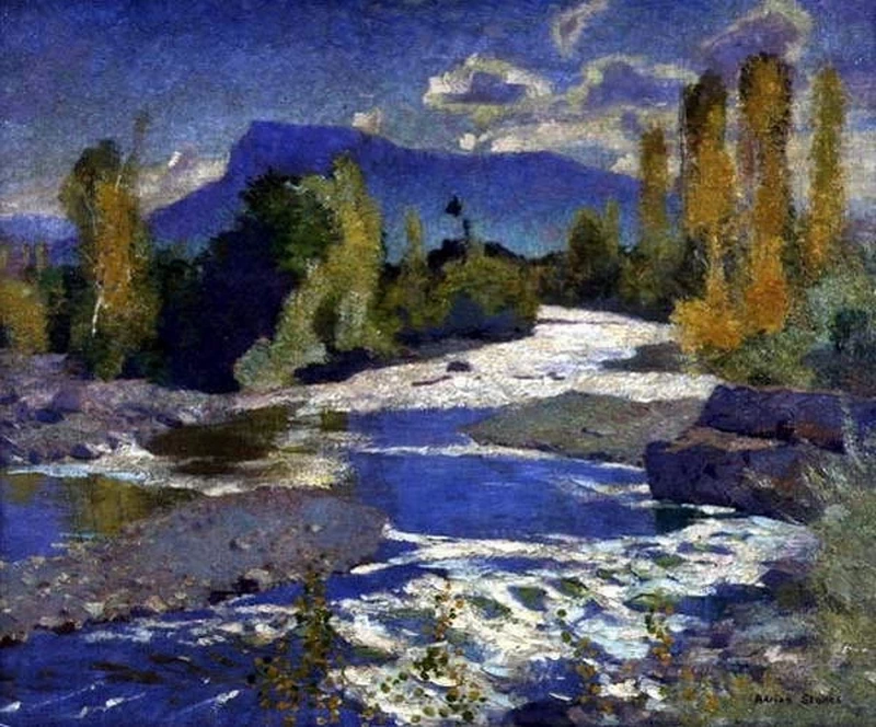 Adrian Scott Stokes - Un fiume nel Delfinato, pomeriggio, The Arts Club, London